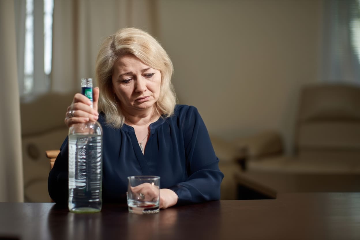 Женщина в алкогольном опьянении